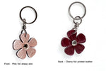 Key tags  Leather flowers