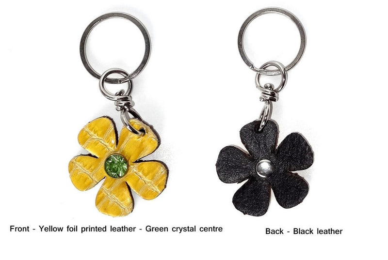 Key tags  Leather flowers